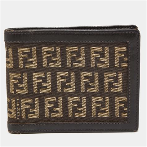 fendi men's bifold wallet|Fendi zucchino wallet.